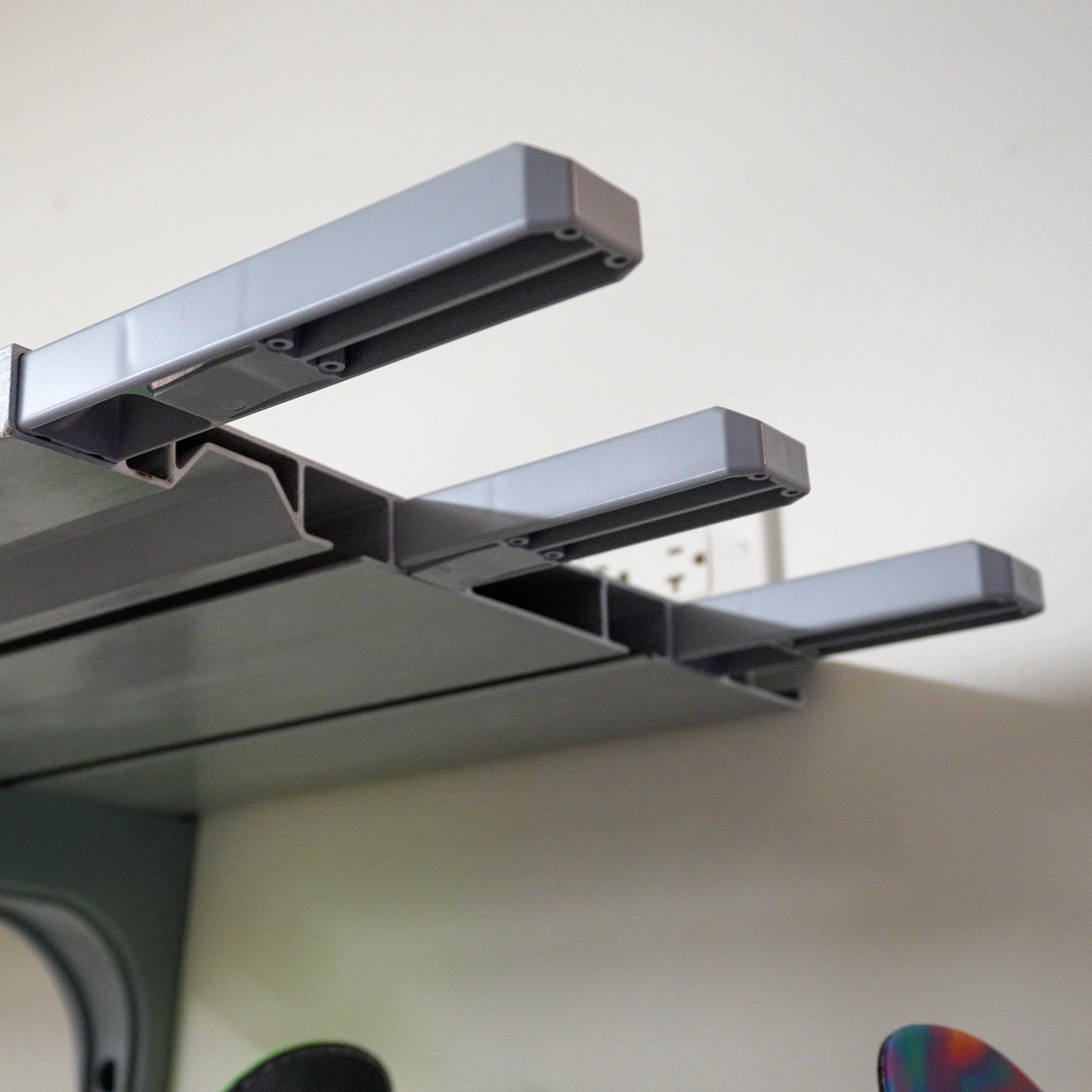 extendable shelving Toden extension sleeve shown as a tool-free connector for extending a shelf surface