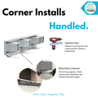 shelf ends & shelving end cap for organization and storage, garage storage, closet ideas features infographic.png