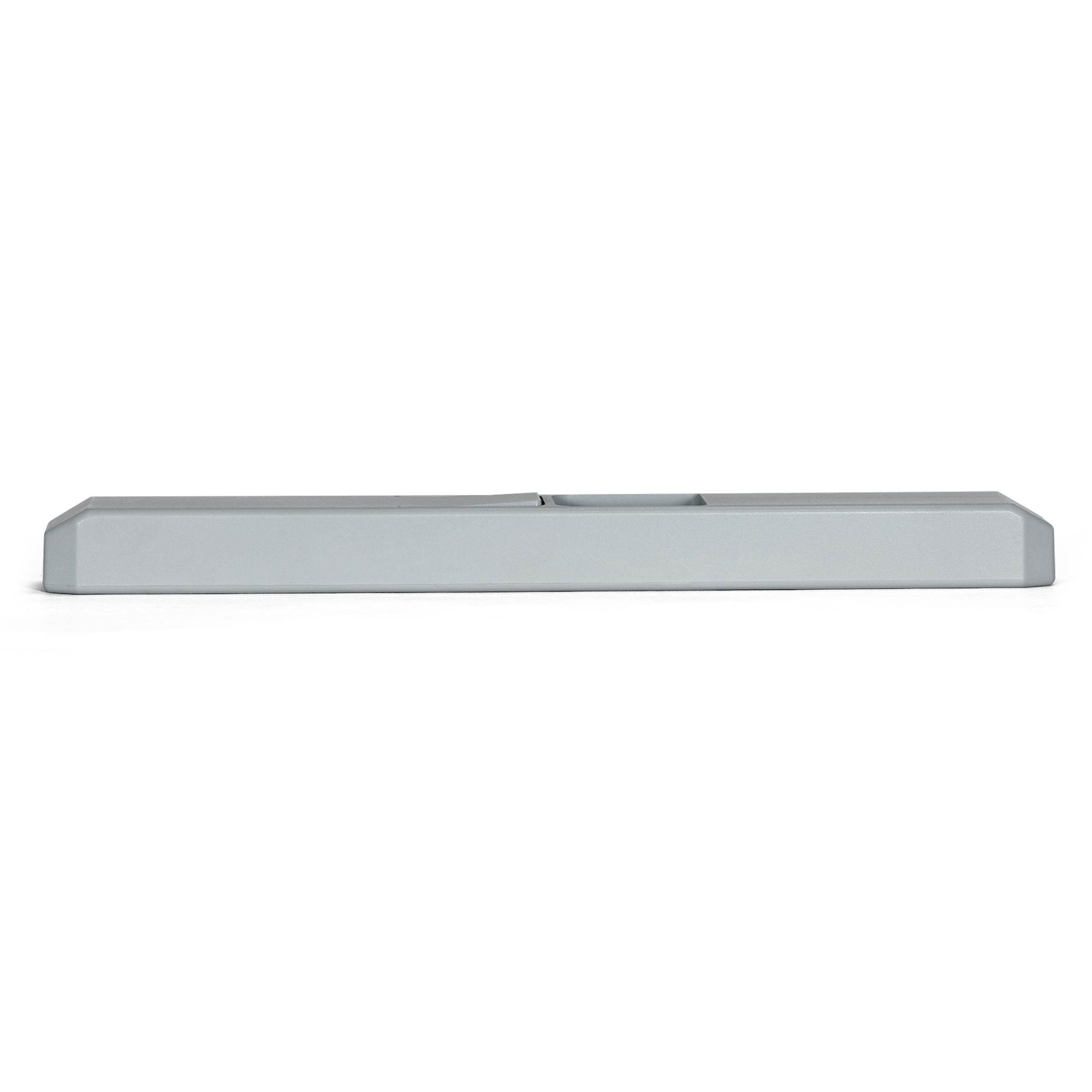 end cap shelf extension for organization and storage, garage storage, closet ideas side angle gray.png