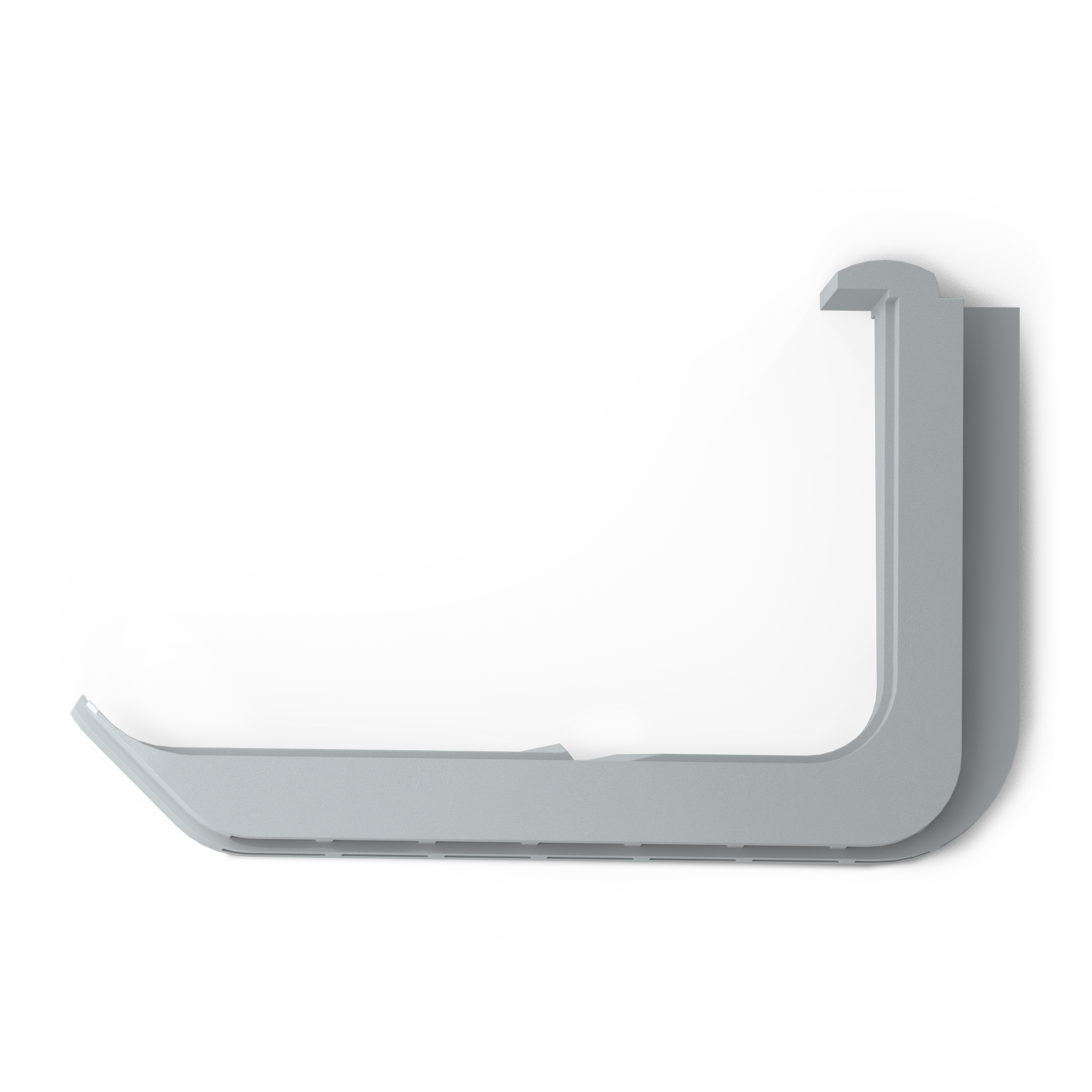 Organization and Storage Hook & utility hook for organization and storage, garage storage, closet ideas, long shelving side angle gray.png