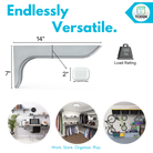 shelf bracket for organization and storage, garage storage, closet ideas load ratings infographic.png